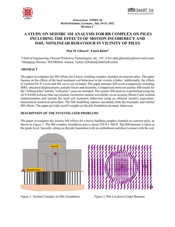 Más sobre Estudio sobre Análisis Sísmico SSI para Complejo RB sobre Pilotes Incluyendo