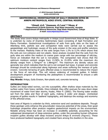 Más sobre Investigación Geotécnica de Sitios de Erosión de Cárcavas en el Área Metropolitana de Ankpa