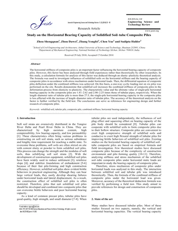 Más sobre Estudio sobre la Capacidad Portante Horizontal de Tubos de Suelo Solidificado